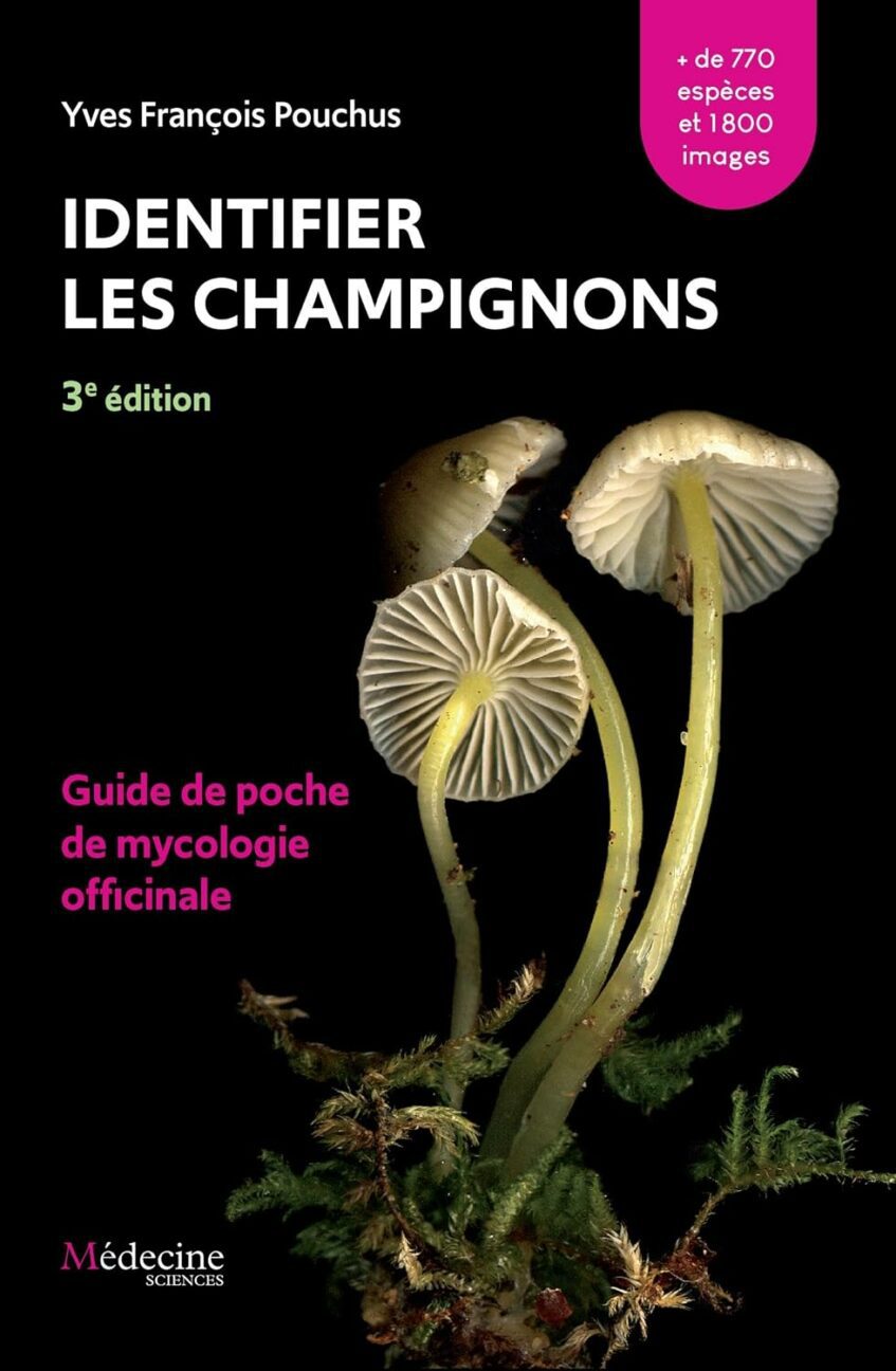 Couverture du livre Identifier les champignons : Guide de poche de mycologie officinale, d'Yves-François Pouchus.